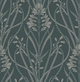 4198-27820 - Rosalind Teal Iris Damask Wallpaper