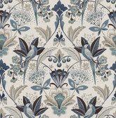 4198-27835 - Bernadette Blue Garden Wilderness Wallpaper