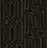 4198-27808 - Braddock Black Rhythmic Flow Wallpaper