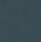 4198-27806 - Braddock Teal Rhythmic Flow Wallpaper