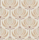 4198-27829 - Ferrenby Apricot Floral Fan Wallpaper