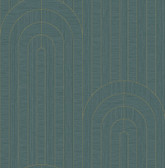 4198-27828 - Declan Turquoise Textured Arches Wallpaper