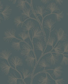 4198-83479 - Kismine Slate Botanical Trail Wallpaper