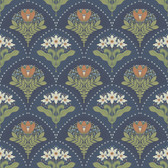 4201-48018 - Maj Navy Floral Damask Wallpaper