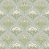 4201-48016 - Maj Sky Blue Floral Damask Wallpaper