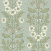4201-48011 - Rosa Sky Blue Floral Columns Wallpaper