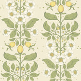4201-48010 - Rosa Green Floral Columns Wallpaper