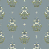 4201-48008 - Gullvie Light Blue Pansies Wallpaper
