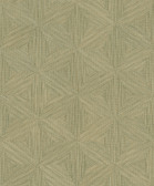 4202-571288 - Anara Green Geo Faux Grasscloth Wallpaper