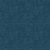 4177-83301 - Crescendo Dark Blue Block Geometric Wallpaper