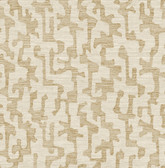 4177-27700 - Cipher Chestnut Geometric Faux Grasscloth Wallpaper