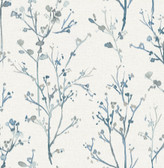 4177-27721 - Silverling Blue Budding Branches Wallpaper