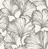4177-27713 - Kyoto Charcoal Ginkgo Leaf Wallpaper