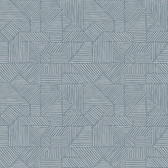 4177-83304 - Crescendo Blue Block Geometric Wallpaper