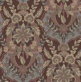 4173-27656 - Collins Plum Damask Wallpaper