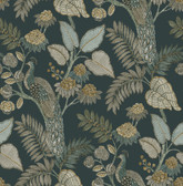 4173-27645 - Geneva Sea Green Peacock Paradise Wallpaper