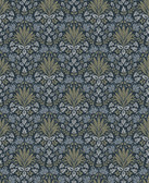 4173-27634 - Woodbury Navy Floral Damask Wallpaper