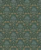 4173-27631 - Woodbury Evergreen Floral Damask Wallpaper