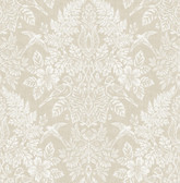 4173-27621 - Finch Neutral Woodland Damask Wallpaper