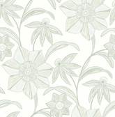4172-27513 - Star Flower Light Green Floral Trail Wallpaper