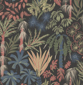 4172-27483 - Everglades Black Botanical Wallpaper