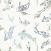 4172-27502 - Koi Seafoam Fish Wallpaper