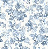 4172-27492 - Beach Rose Blue Floral Fruits Wallpaper