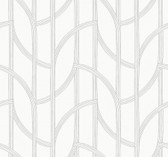 4172-82011 - Salvo Silver Curved Contours Wallpaper
