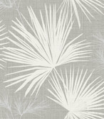 4172-27488 - Hatteras Grey Palms Wallpaper