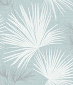 4172-27491 - Hatteras Sky Blue Palms Wallpaper