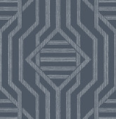 4147-27402 - Essex Navy Geometric Wallpaper