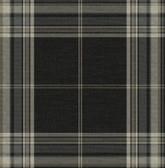 4147-27388 - Westley Black Plaid Wallpaper