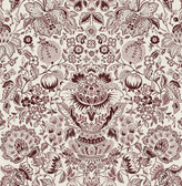 4147-27373 - Blanche Plum Floral Damask Wallpaper