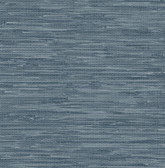 4147-27260 - Exhale Indigo Woven Faux Grasscloth Wallpaper