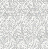 4147-27381 - Berkshire Grey Damask Wallpaper