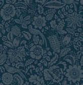 4147-27360 - Marta Navy Floral Trail Wallpaper