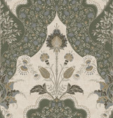 4147-27391 - Auden Green Floral Grandeur Wallpaper