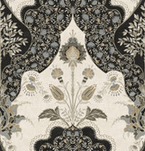 4147-27389 - Auden Black Floral Grandeur Wallpaper