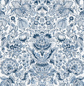 4147-27372 - Blanche Blue Floral Damask Wallpaper