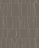 4155-72822 - Huntington Chocolate Geometric Stripe Wallpaper