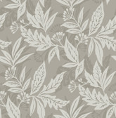 4155-27327 - Anita Pewter Woodland Floral Wallpaper