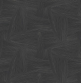 4155-27330 - Reid Black Woven Geometric Wallpaper