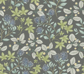 4155-72815 - Mildred Charcoal Botanical Trail Wallpaper