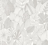 4155-72809 - Mathias Grey Botanical Wallpaper