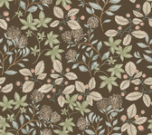 4155-72816 - Mildred Espresso Botanical Trail Wallpaper