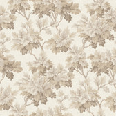 AST6356 - Oakcliff Taupe Leaf Trail Wallpaper