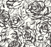 4135-72707 - Nelda Black Rose Wallpaper