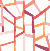 4135-25846 - Tate Pink Geometric Linen Wallpaper