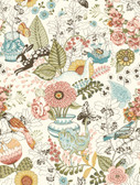 4135-12802 - Whimsy Pink Fauna Wallpaper