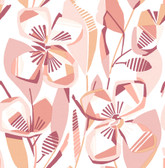4135-27279 - Nathalie Coral Abstract Blooms Wallpaper